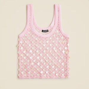 J.Crew Light Pink Crochet Sleeveless Top